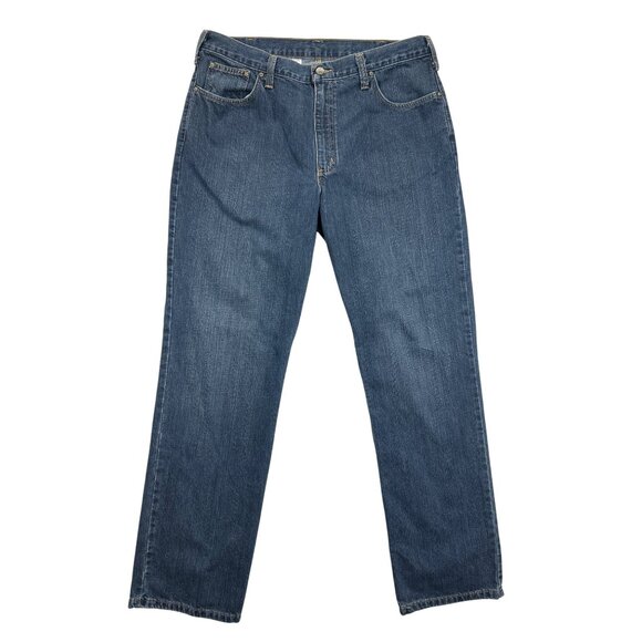 Carhartt Jeans Mens 38x34 Blue Denim Relaxed‎ Fit - Picture 1 of 9